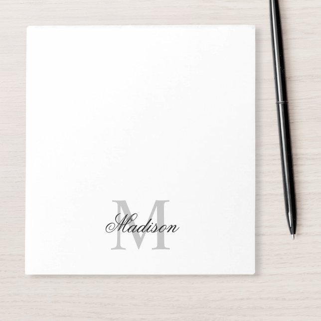 Skapa ditt eget namn, Monogram Calligraphy Black Anteckningsblock (Skapare uppladdad)