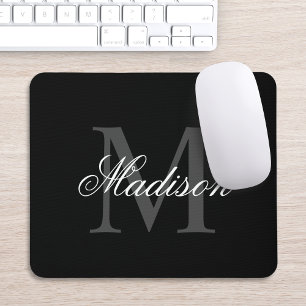 Skapa ditt eget namn, Monogram Calligraphy Black Musmatta