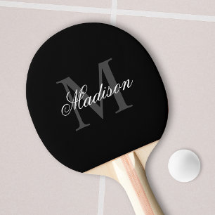 Skapa ditt eget namn, Monogram Calligraphy Black Pingisracket