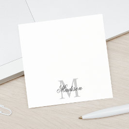 Skapa ditt eget namn, Monogram Calligraphy Black Post-it Block