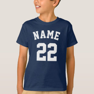 Skapa ditt eget Namn-nummer för sport Jersey Kids T Shirt