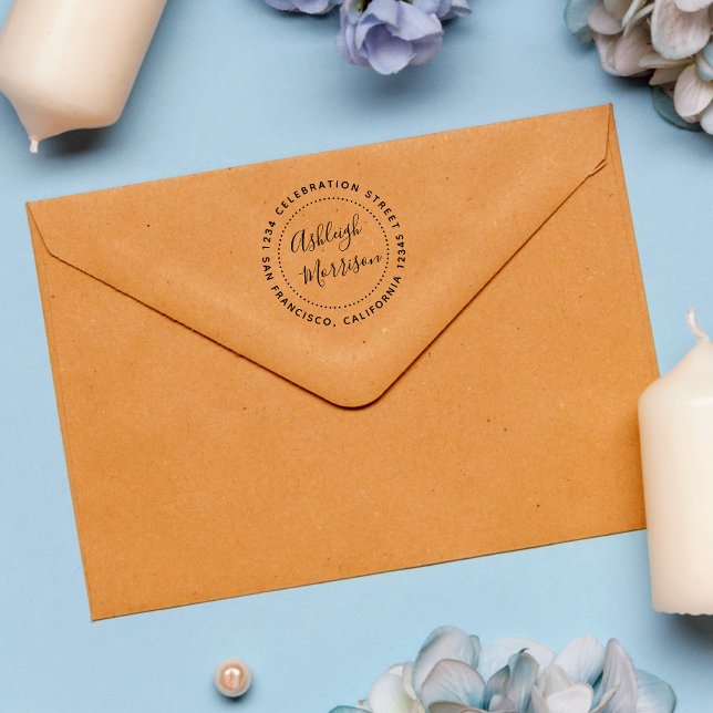 Skapa ditt eget namn och Returadress-trä Stämpel (Skapare uppladdad)