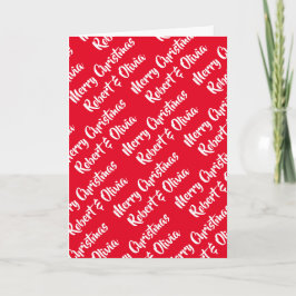 Skapa ditt eget Namn Red-julkort Kort