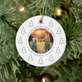 Skapa ditt eget nordiska familjefoto jul julgransprydnad keramik