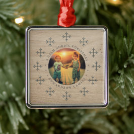 Skapa ditt eget nordiska familjefoto jul julgransprydnad metall