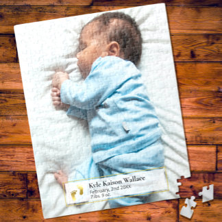Skapa ditt eget nyfödda Baby Photo Jigszawa Puzzle Pussel