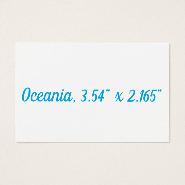 Skapa Ditt Eget Oceniay, 9 cm x 5,5 cm Visitkort (Framsida)