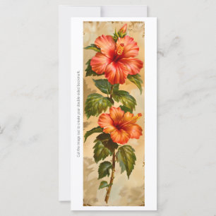 Skapa ditt eget Orange Hibiscus-bokmärkskort