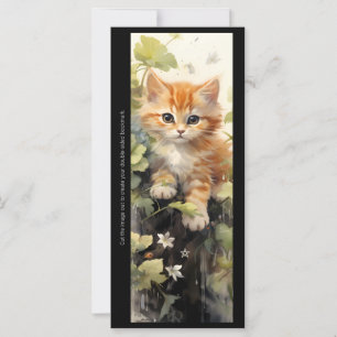 Skapa Ditt Eget Orange Kittens Blommiga Bokmärke K
