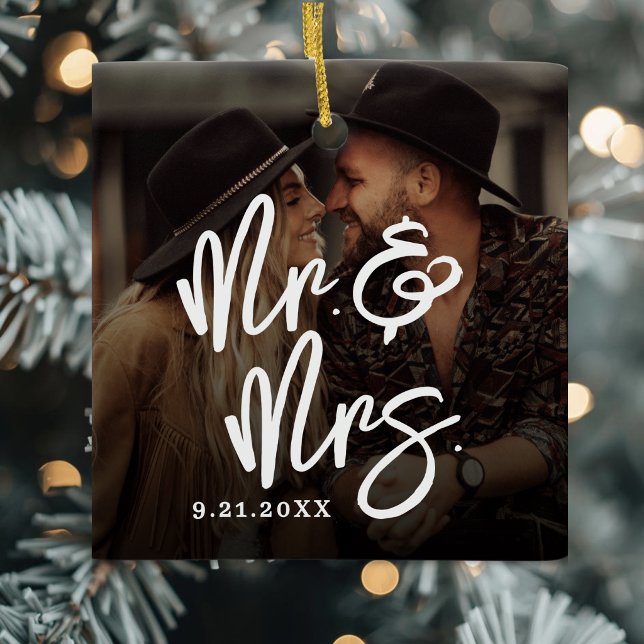 Skapa Ditt Eget Parfoto Julgransprydnad Keramik (Create Your Own Couple Photo Ceramic Ornament )