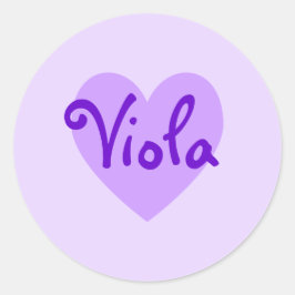 Skapa ditt eget Personlig Light Lila Heart Runt Klistermärke
