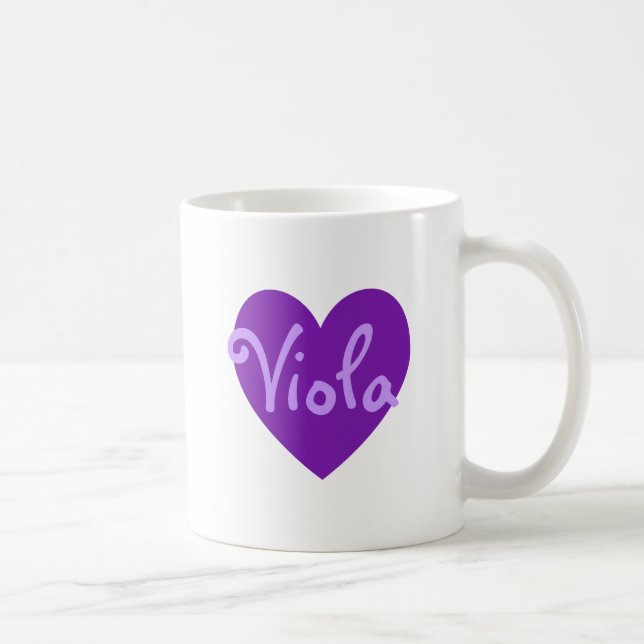 Skapa ditt eget Personlig Lila Heart Kaffemugg (Höger)