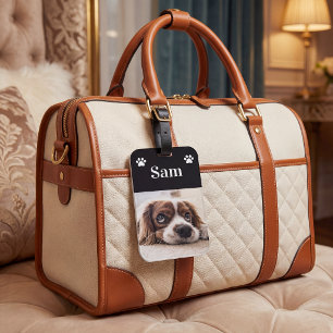 Skapa Ditt Eget Personligt Husdjursfoto Hund Bagagebricka