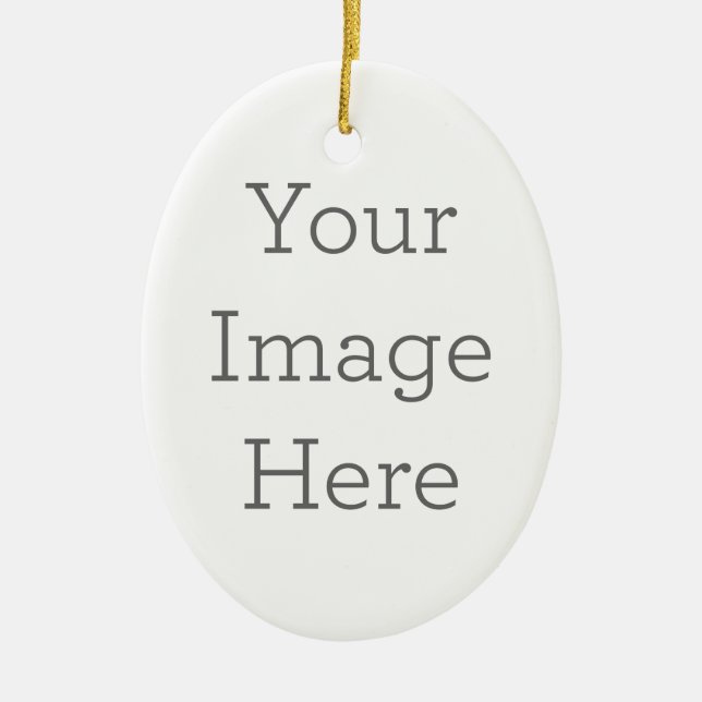 Keramiskt oval prydnad (Framsidan)