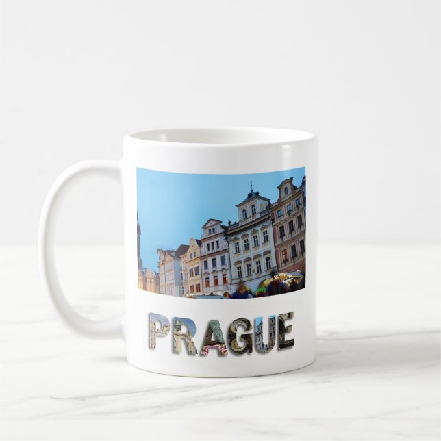 Skapa ditt eget pragavaceringsresefoto kaffemugg (Vänster)