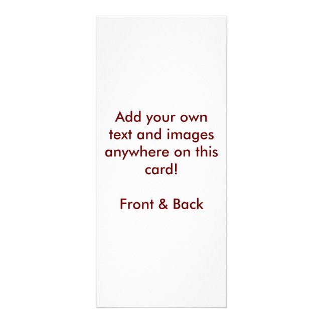 Skapa ditt eget rackkort reklamkort (Framsidan)