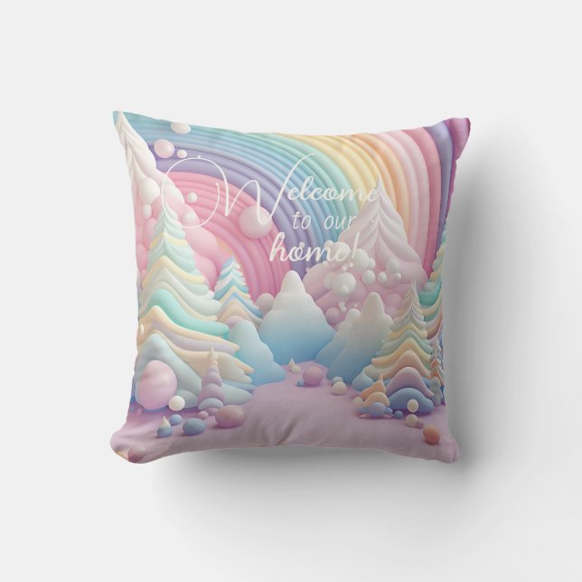 Skapa ditt eget Rainbow Candy Julgranar Kudde (Framsida)