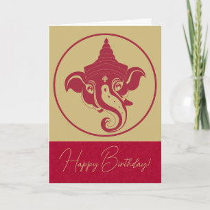 Skapa ditt eget Red & Guld Ganesh Helgkort