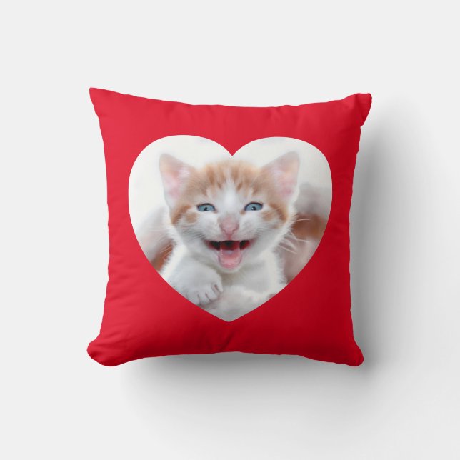 Skapa ditt eget Red Heart Gräns Photo Kudde (Framsida)