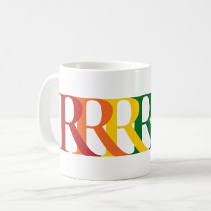 Skapa ditt eget regnbågsmonogram kaffemugg