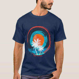 Skapa ditt eget Retro Art Tropical Sunset T Shirt