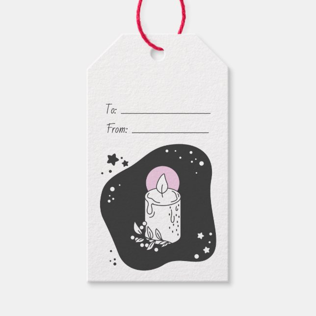 Skapa ditt eget retro-jul ljus presentetikett (Framsidan)