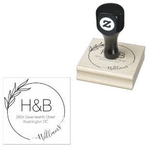 Skapa ditt eget Returadress - minimalistiskt skrip Stämpel