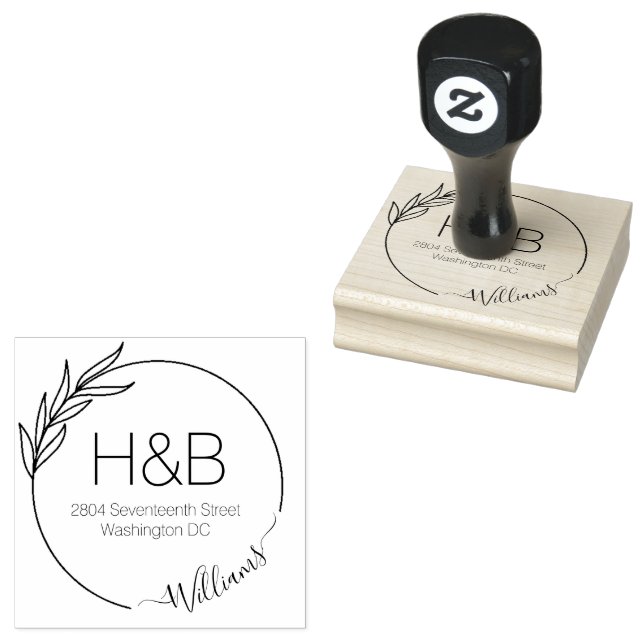 Skapa ditt eget Returadress - minimalistiskt skrip Stämpel (Stämplad)