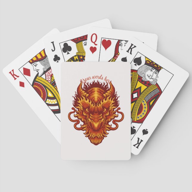 Skapa ditt eget röda drake casinokort (Baksidan)