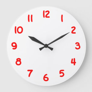 Skapa ditt eget röda nummer stor klocka