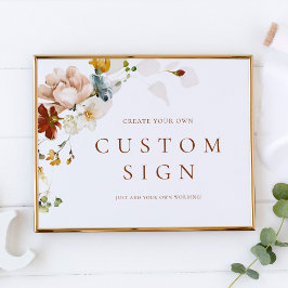 Skapa ditt eget Romantiska Blommigt Tabletop-tecke Poster