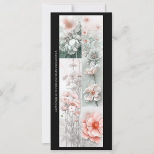 Skapa ditt eget Rosa Flower Collage Bookmark-kort