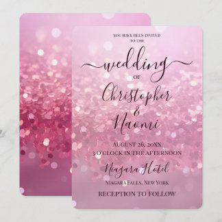 Skapa Ditt Eget Rosa Glitter Inbjudningar