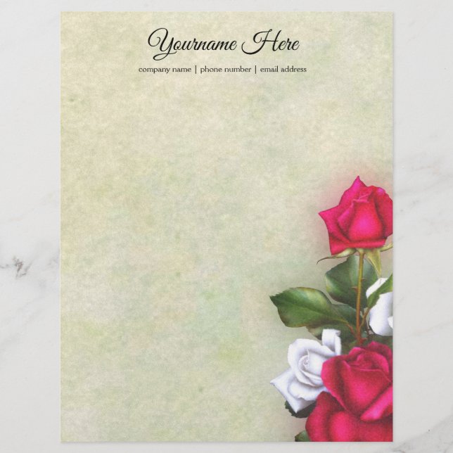 Skapa ditt eget rött och Vit ros (Framsida)