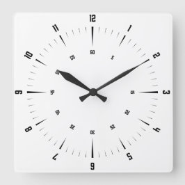 Skapa ditt eget, runda, vita rams vägglock fyrkantig klocka