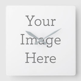 Skapa ditt eget, runda, vita rams vägglock fyrkantig klocka