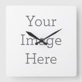 Skapa ditt eget, runda, vita rams vägglock fyrkantig klocka