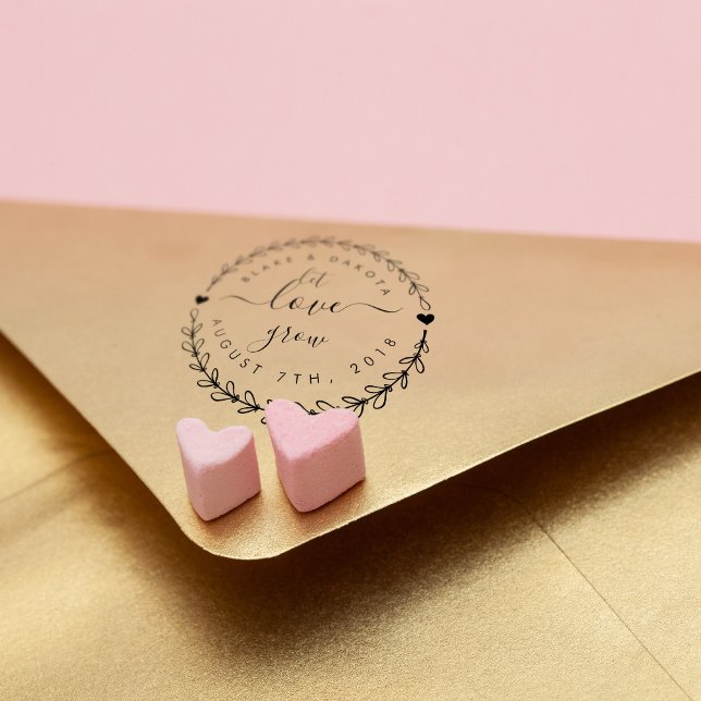 Skapa ditt eget Rustic Låt Kärlek växa Bröllop Stämpel (Skapare uppladdad)