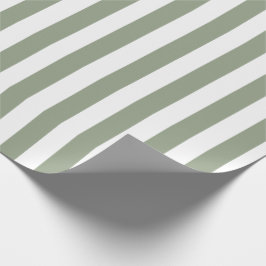 Skapa Ditt Eget Salviagröna och Vitrandiga Mönster Presentpapper