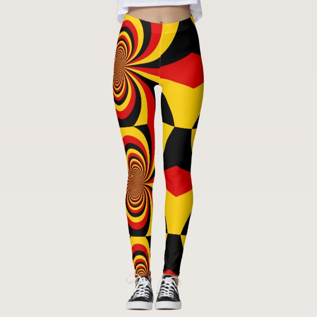 Skapa ditt eget senaste Tysklanda Flagga Färg Leggings (Framsida)