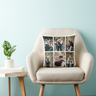 Skapa ditt eget sex fotokollage Dekorativ kudde