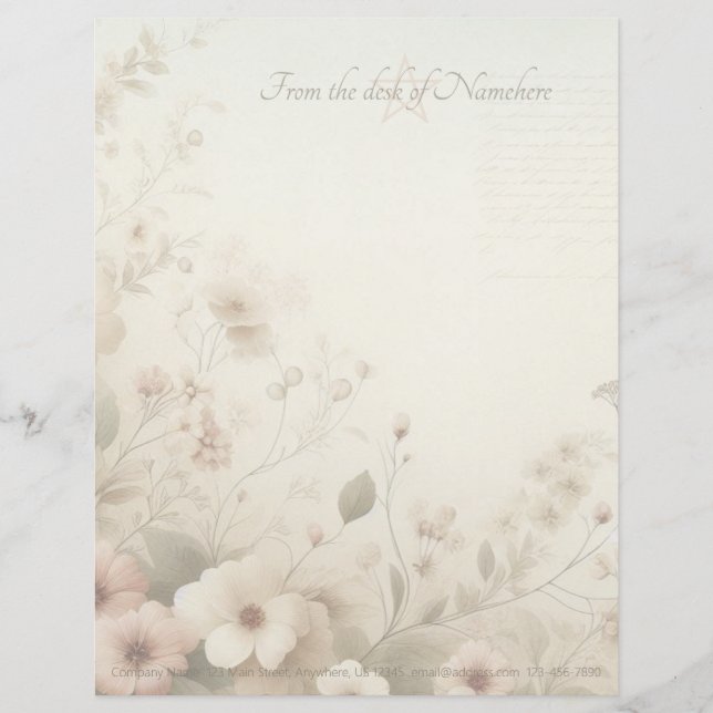 Skapa Ditt Eget Shabby Chic Rosa Vita Cosmos Brevhuvud (Framsida)