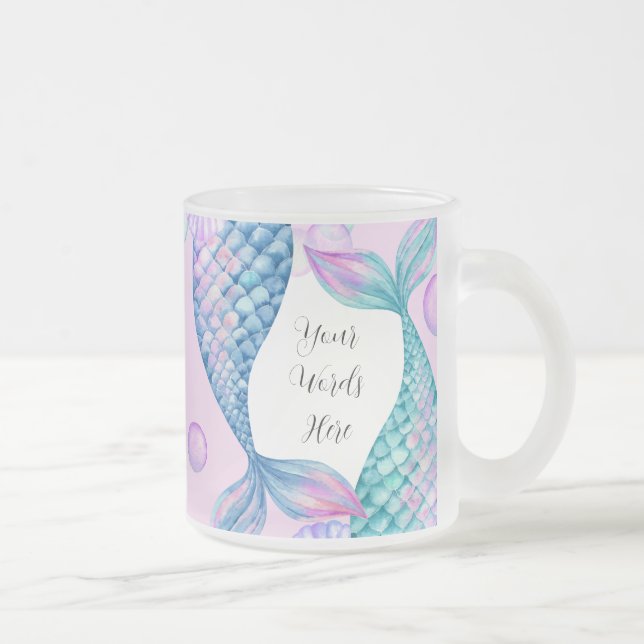 Skapa ditt eget Sjöjungfru Svan Frostad Glasmugg (Höger)