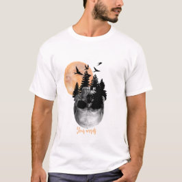 Skapa ditt eget skal av Life Måne & Birds T Shirt