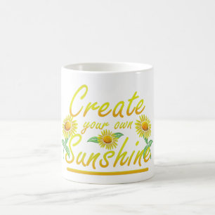 skapa ditt eget solsken med denna inspirerande kaffemugg