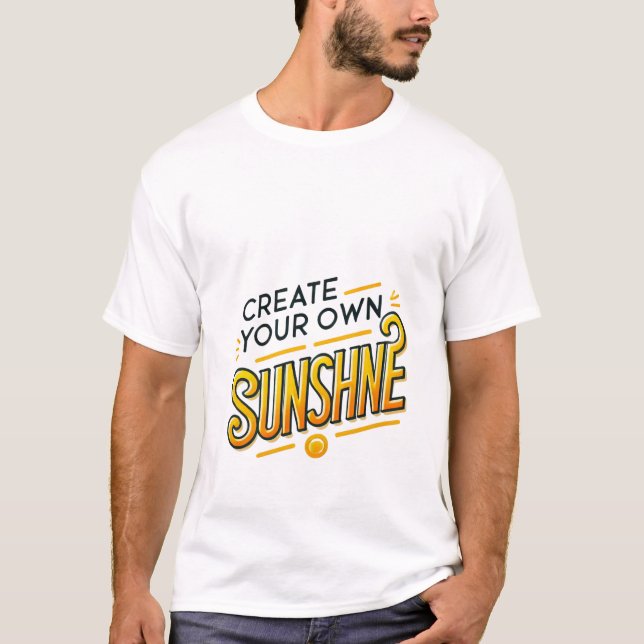 Skapa ditt eget solskensfärgade T-Shirt - Minimali (Framsida)