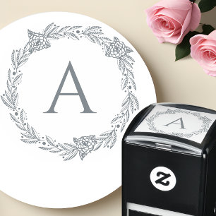 Skapa Ditt Eget Stilsäkra Monogramstämpel Självfärgande Stämpel