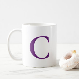 Skapa ditt eget stora Lila Monogram Kaffemugg