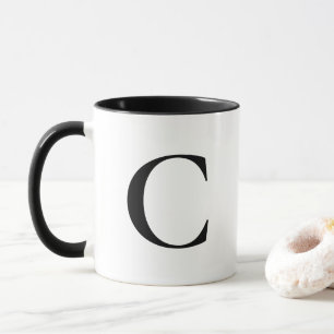 Skapa ditt eget stora svarta monogram mugg