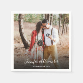 Skapa ditt eget strålfoto bröllop pappersservett